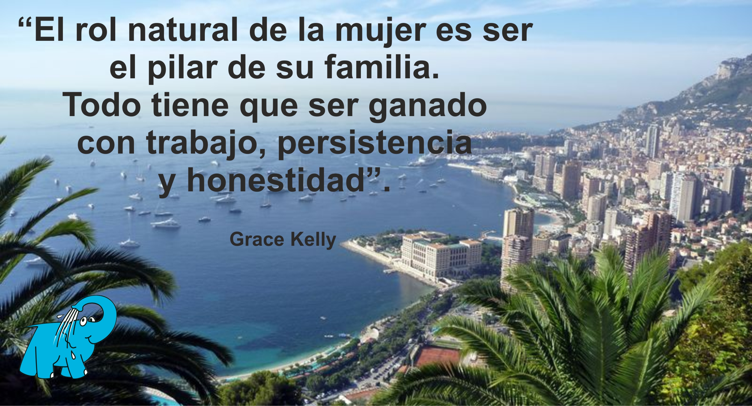 Una Enseñanza de Grace Kelly en la Frase del Día del Elefante Azul de Avilés